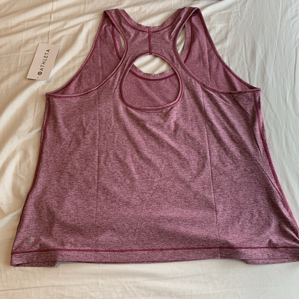 New! Athleta Nitro Tank Heather Berry 2X Keyhole Back 657788 Workout CrossFit - Picture 7 of 8